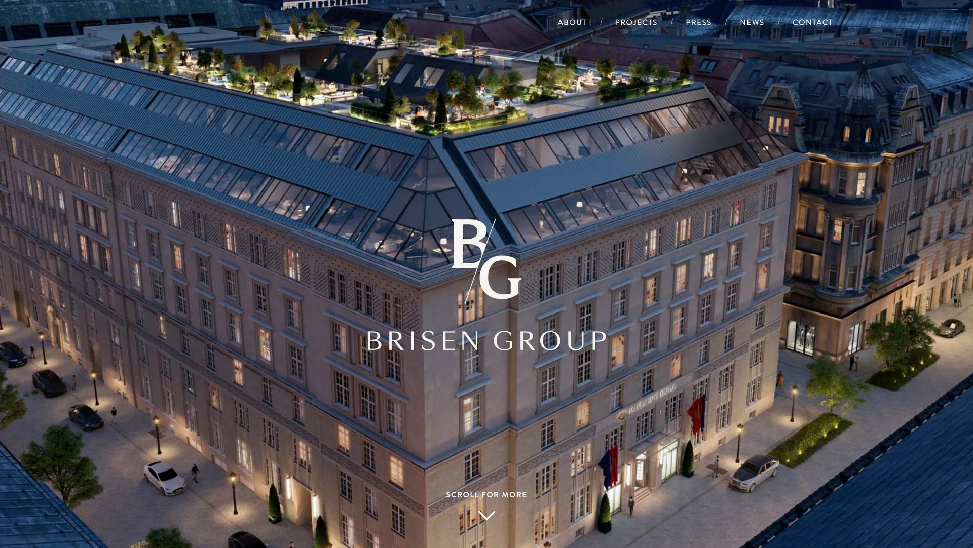Brisen Group Header Design