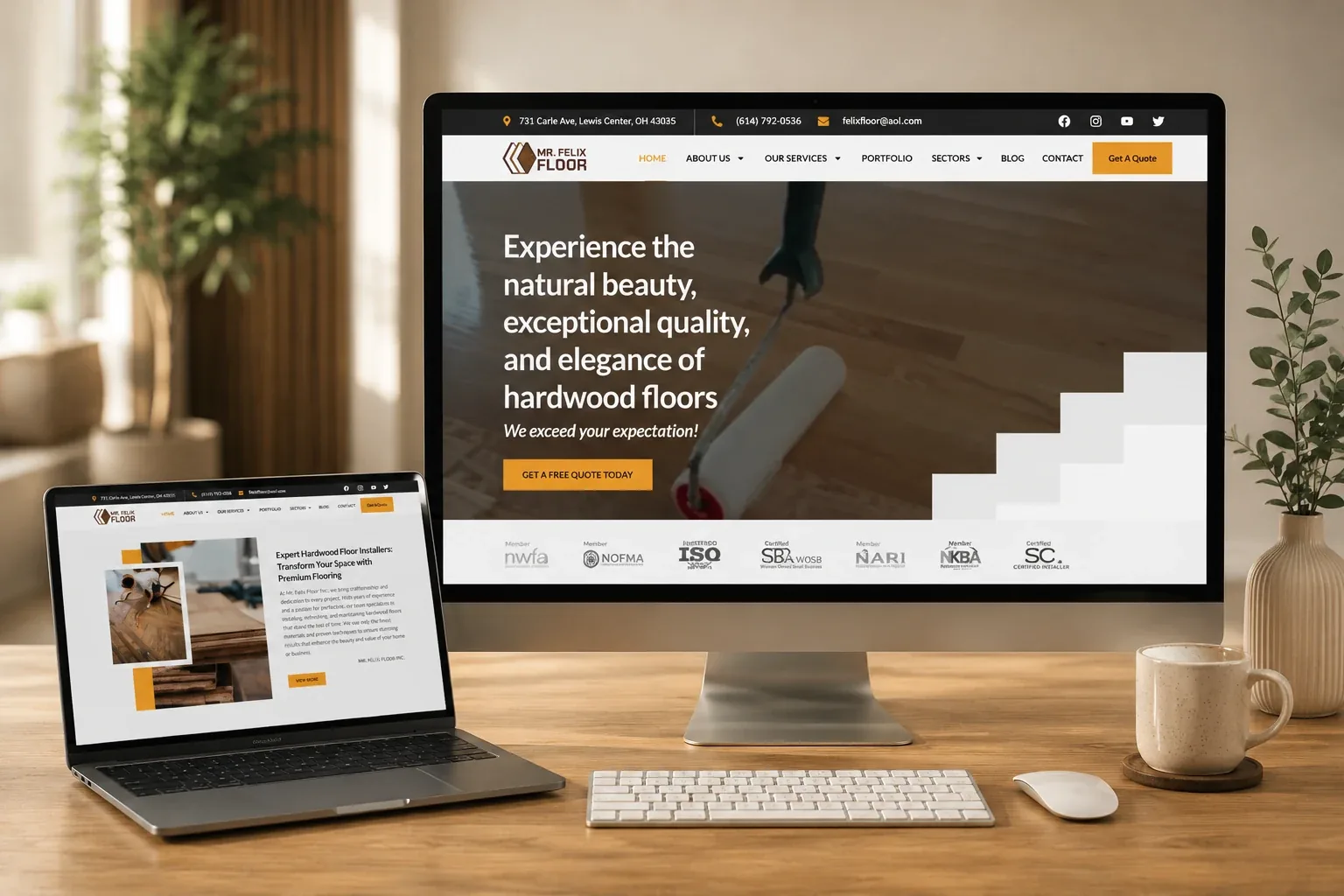 MrFelixFloor.com 3D Device Mockup