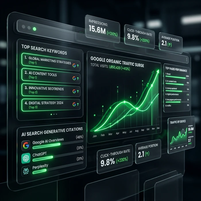 Data-Driven SEO & Google Ranking Growth Analytics Dashboard